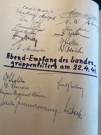 Genoptryk af gæstebogen fra Deutsches Haus Copenhagen - trykt i 500 eks.