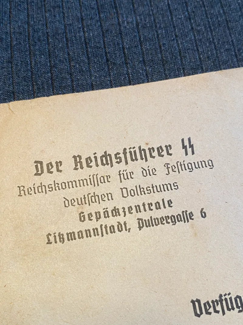 Originalt tysk Waffen SS brev med konvolut
