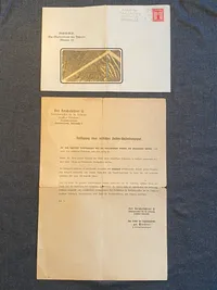 Originalt tysk Waffen SS brev med konvolut