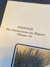 Originalt tysk Waffen SS brev med konvolut