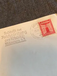 Originalt tysk Waffen SS brev med konvolut