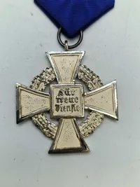 Original medalje for 25 års tro tjeneste i den tyske stat