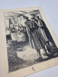 Original anti tysk tegning - ww2