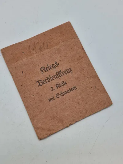 Original tildelingspose for kvk m/sværd