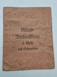 Original tildelingspose for kvk m/sværd