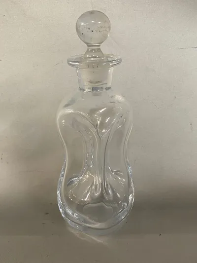 Original miniature Holmegaard klukflaske (mundblæst)