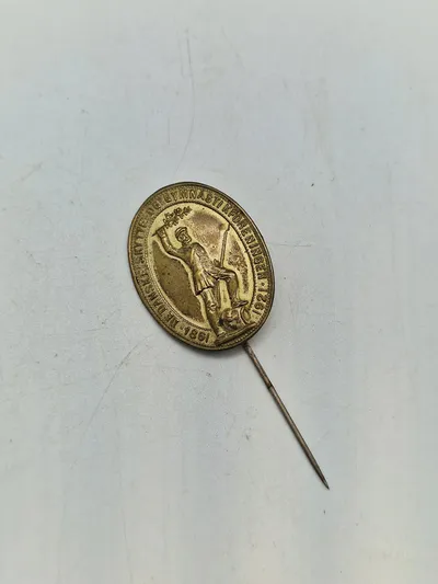 Original pin med den tapre landsoldat (de danske skytte og gymnastik foreninger