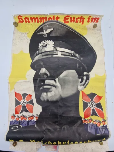 Sjælden original tysk plakat - Reichkriegerbund