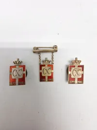 Lot kongemærker, Georg Jensen, sterlingsølv