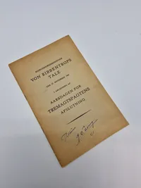 Von Ribbentrops tale på dansk - originalt ww2