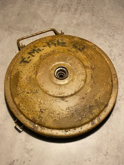 Ekstremt sjælden deaktiveret tysk WWII Tellermine 43 i enhedsfarve (sandfarvet)