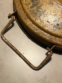 Ekstremt sjælden deaktiveret tysk WWII Tellermine 43 i enhedsfarve (sandfarvet)
