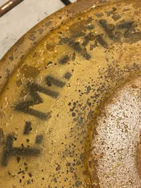 Ekstremt sjælden deaktiveret tysk WWII Tellermine 43 i enhedsfarve (sandfarvet)