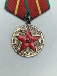 Original medal, Belorus SR ministry of public order guard medal For 20 years of excellent service, USSR