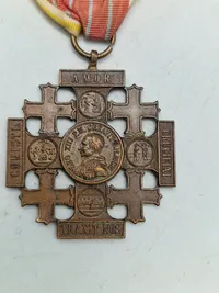 Original Medal Of The Holy Land, Pilgrims Jerusalem Cross Of Honour, Bronze Grade