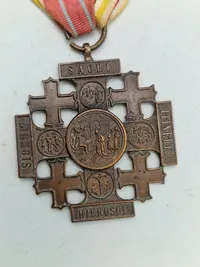 Original Medal Of The Holy Land, Pilgrims Jerusalem Cross Of Honour, Bronze Grade