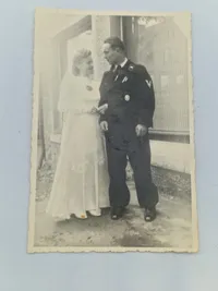 Originalt tysk bryllups foto panser  - ww2