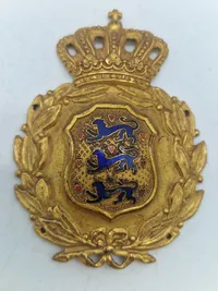 Originalt brystskjold fra den danske brigade i Sverige