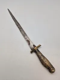 Sølvmonteret orientalsk blankvåben
