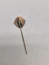 Original dansk national pin - Chr X, samt medlemspin fra Grænseforeningen