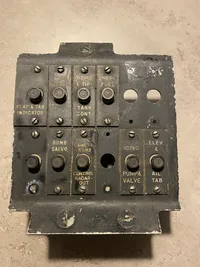 Sjældent originalt panel fra amerikansk WWII bombeflyver
