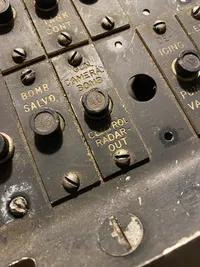 Sjældent originalt panel fra amerikansk WWII bombeflyver
