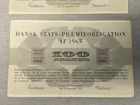 To stk originale danske præmie obligationer
