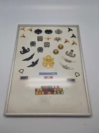 Lot Originalt  US fra vietnamkrigen  indsat i ramme
