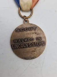 Original 1965 Boy Scout Medal, 1809-1865 Abraham Lincoln“Walked in Lincoln’s Steps"