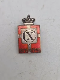 Originalt Georg Jensen kongemærke af sterlingsølv