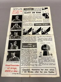 Sjælden original nedkastet Engelsk propaganda på dansk WW2