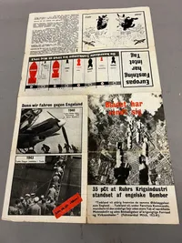 Sjælden original nedkastet Engelsk propaganda på dansk WW2