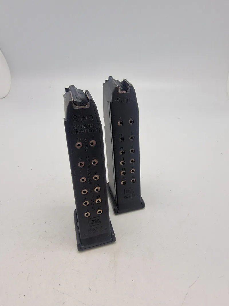 2 stk originale Glock magasiner (9 mm)