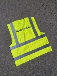 Original refleksvest brugt under filmoptagelser