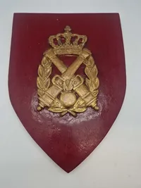 Originalt stort dansk militært væg skjold