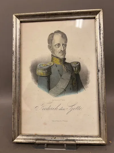 Originalt stik af Frederik d. 6