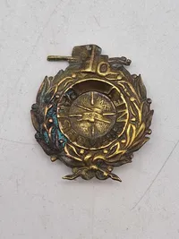 Sjældent Originalt Baratmærke 1 Fodfolkspionerbataljon ( Panserværn) 41 x 37mm, 1945/46
