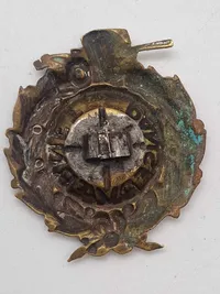 Sjældent Originalt Baratmærke 1 Fodfolkspionerbataljon ( Panserværn) 41 x 37mm, 1945/46