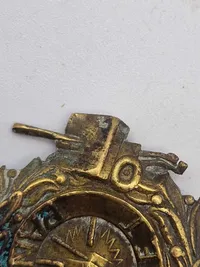 Sjældent Originalt Baratmærke 1 Fodfolkspionerbataljon ( Panserværn) 41 x 37mm, 1945/46