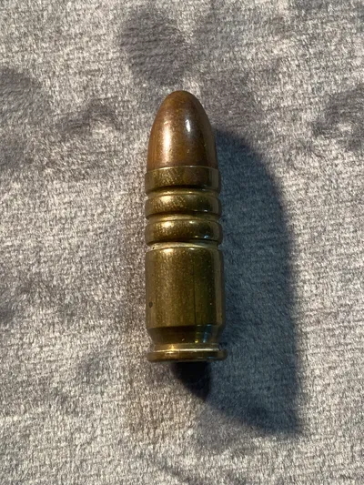 Sjælden tidlig dansk eksercerpatron for pistol 1910/21