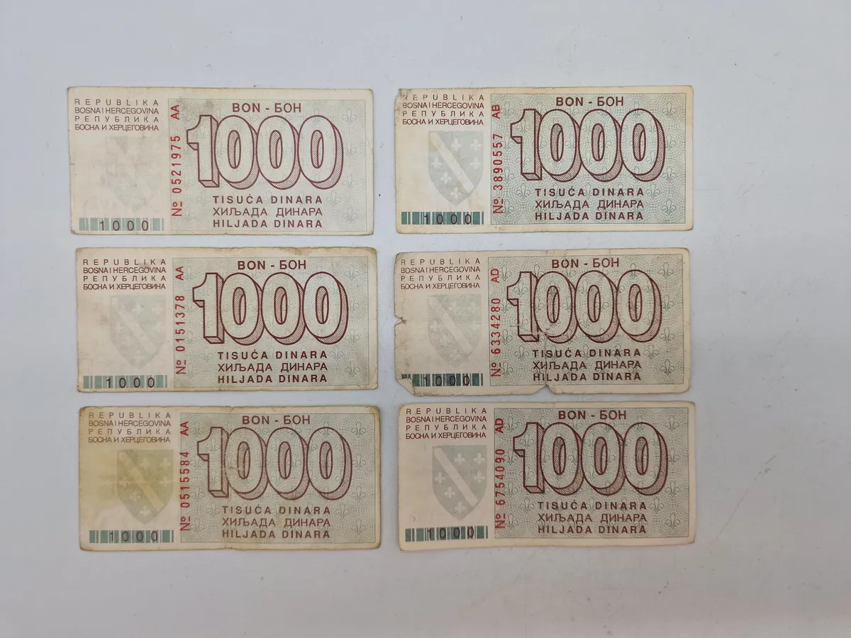 Lot pengesedler - Bosnien