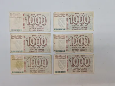 Lot pengesedler - Bosnien