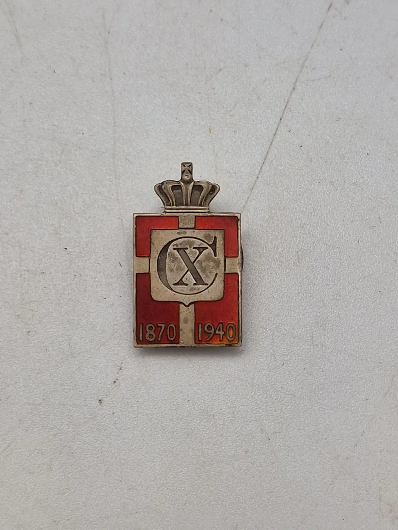 Originalt Georg Jensen kongemærke - sterlingsølv