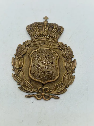 Originalt dansk Nummerplade mærke fra den Danske brigade i Sverige WW2