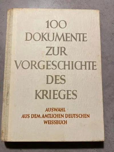 Original tysk WWI bog