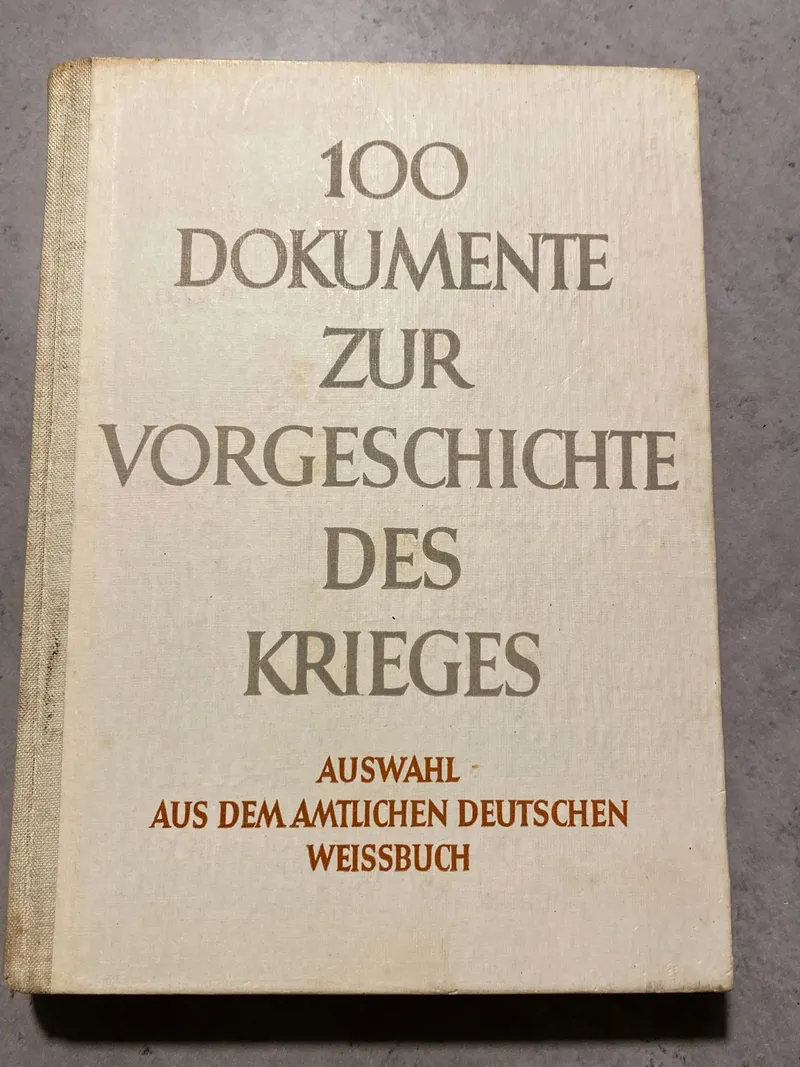 Original tysk WWI bog