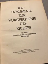 Original tysk WWI bog