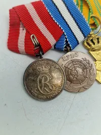 Originalt dansk medalje sæt - almen størrelse og miniature