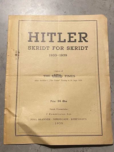 Original tidlig pjece - Hitler skridt for skridt