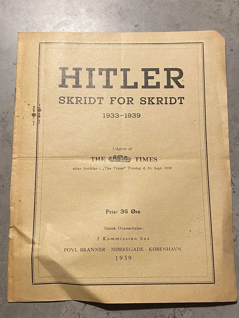 Original tidlig pjece - Hitler skridt for skridt